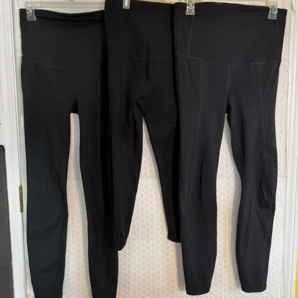 Set of 3 GAP Maternity Black Sculpt & Compression Black Pointe Leggings Sz. S - Picture 3 of 10